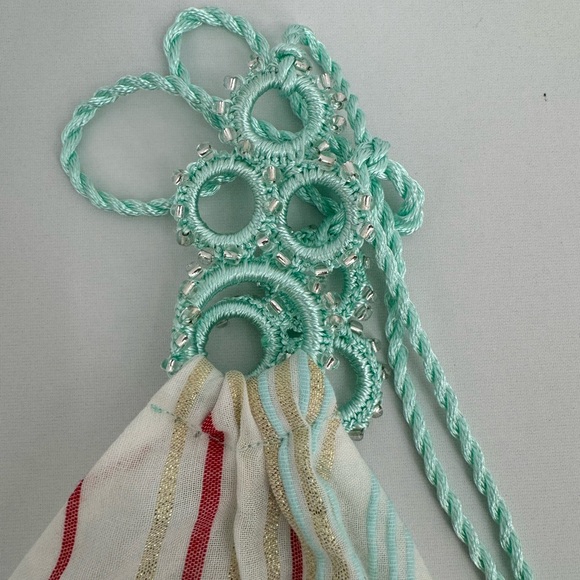 NWT My Beachy Side Uzasel Striped Sleeveless Dress Size 3 Tie Shoulders Pockets - Picture 3 of 13